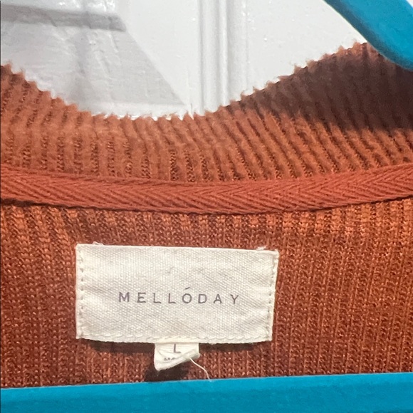 MELLODAY Women's Rust Cardigan - Picture 2 of 7